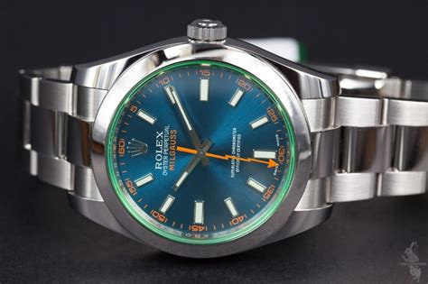 rolex milgauss fond bleu|rolex milgauss blue.